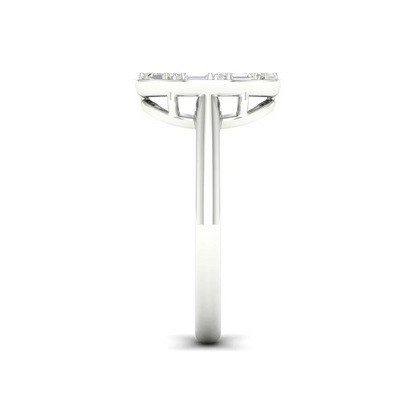 0.25Ctw Lab Grown Diamond Circle Baguette Fashion Ring