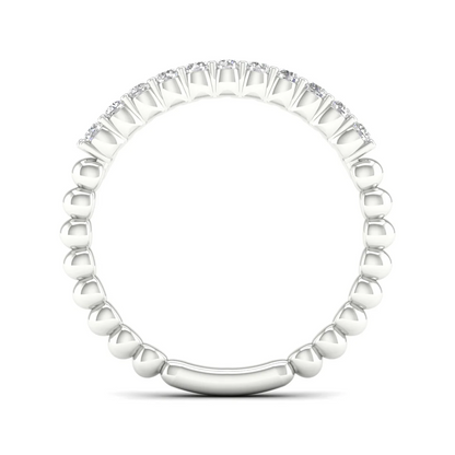 0.25Ctw Eleven Stone Bubble Stackable Wedding Band