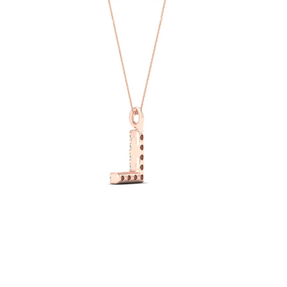 0.05 CTW Lab Grown Diamond L Letter Pendant