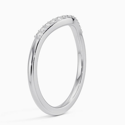 0.09CTW Solid Yellow Gold Lab Grown Diamond Simple Wedding Band