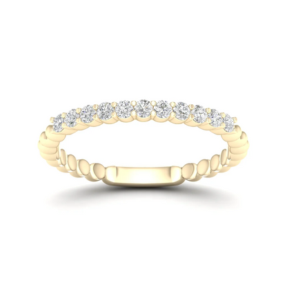 0.25Ctw Eleven Stone Bubble Stackable Wedding Band