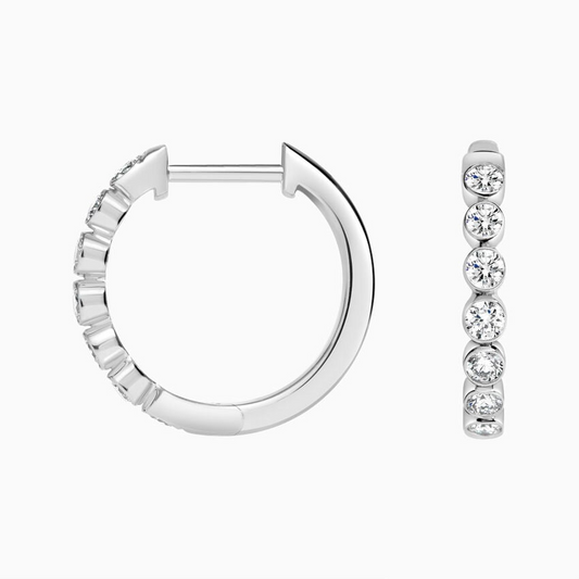 1/2 CTW Lab Grown Diamond Hoop Earrings