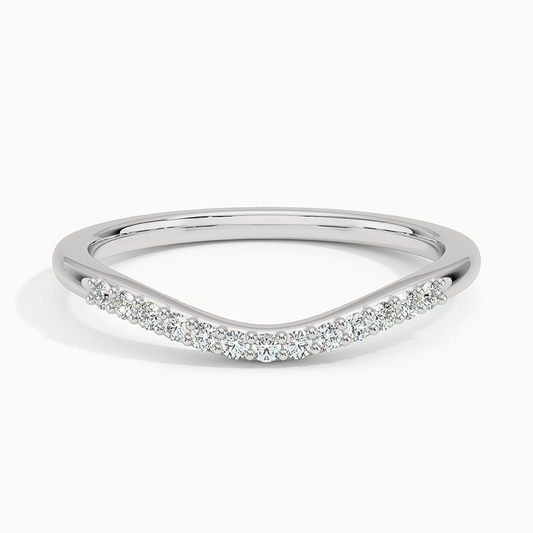 0.09CTW Solid Yellow Gold Lab Grown Diamond Simple Wedding Band