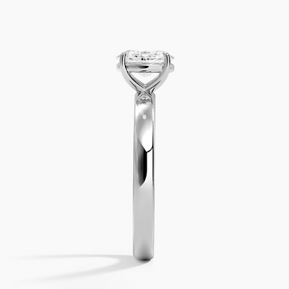 3/4 CT Oval Lab Grown Diamond Gold Solitaire Ring