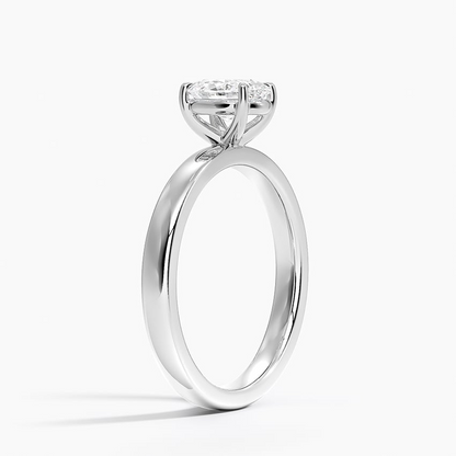 3/4 CT Oval Lab Grown Diamond Gold Solitaire Ring