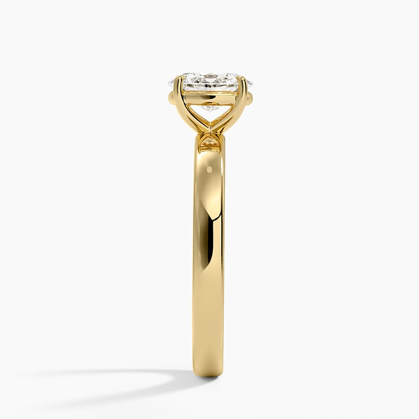 3/4 CT Oval Lab Grown Diamond Gold Solitaire Ring