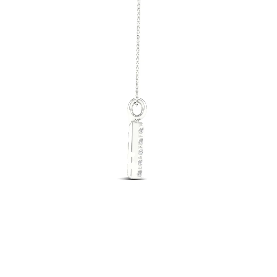 0.05 CTW Lab Grown Diamond L Letter Pendant