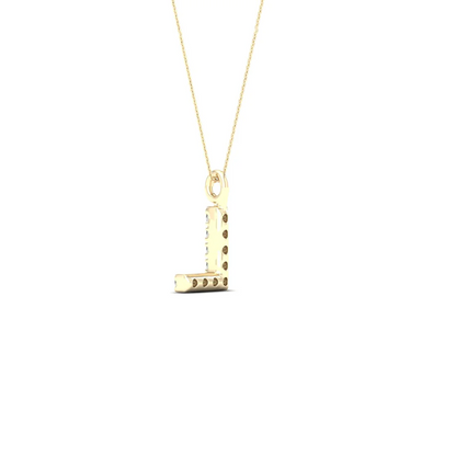 0.05 CTW Lab Grown Diamond L Letter Pendant