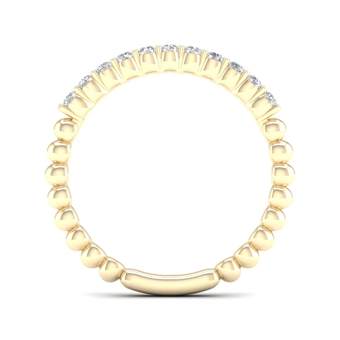 0.25Ctw Eleven Stone Bubble Stackable Wedding Band