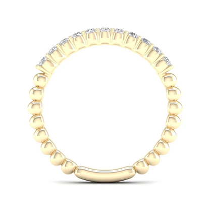 0.25Ctw Eleven Stone Bubble Stackable Wedding Band