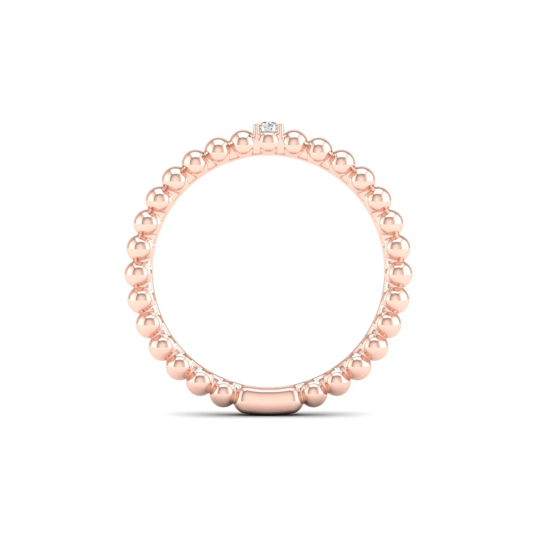 0.02Ctw Lab Grown Diamond Single Stone Stackable Wedding Band