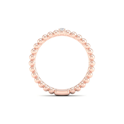 0.02Ctw Lab Grown Diamond Single Stone Stackable Wedding Band