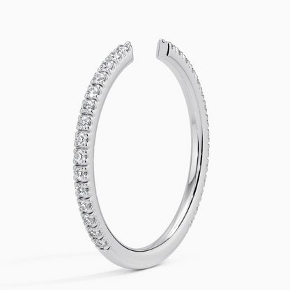 0.22CTW Open Shank Lab Grown Diamond Wedding Band