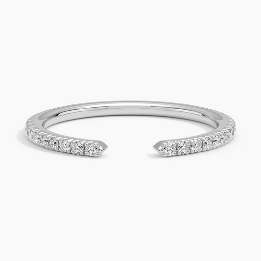 0.22CTW Open Shank Lab Grown Diamond Wedding Band