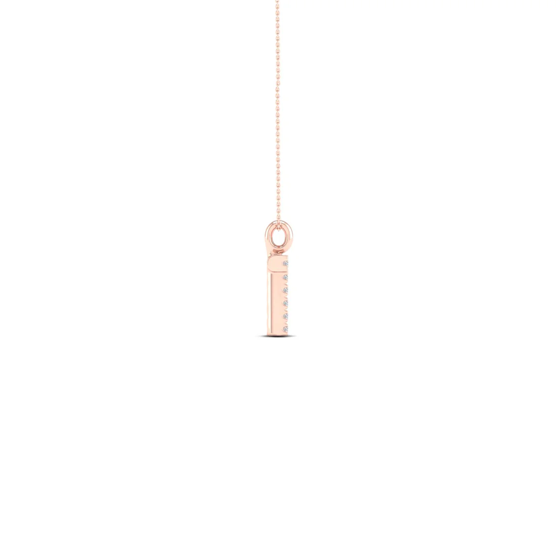 0.05CTW Lab Grown Diamond T Letter Pendant