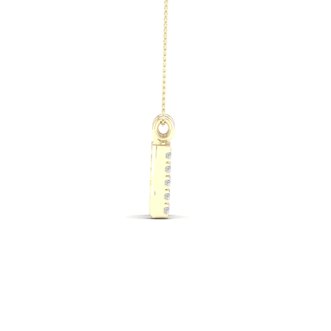 0.06 CTW Lab Grown Diamond M Letter Pendant