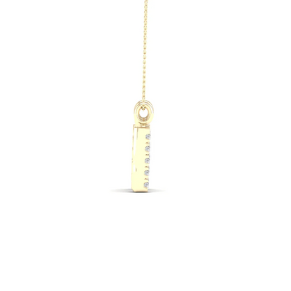 0.06 CTW Lab Grown Diamond M Letter Pendant