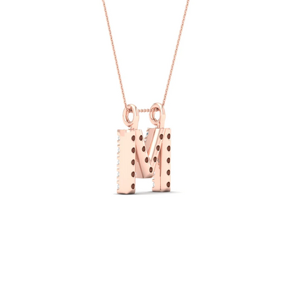 0.06 CTW Lab Grown Diamond M Letter Pendant