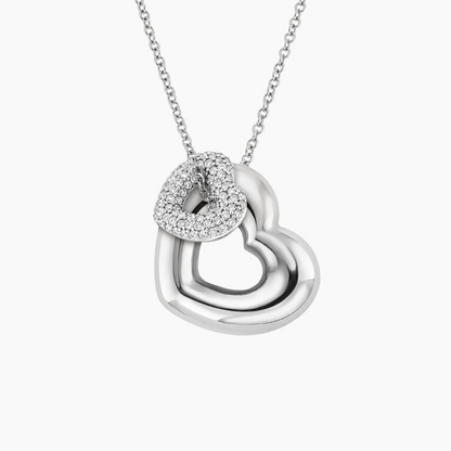 1/3 CTW Lab Grown Diamond Two Hearts Pendant
