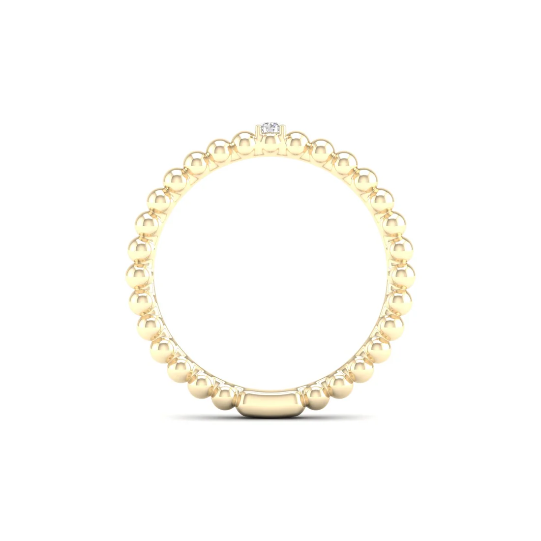 0.02Ctw Lab Grown Diamond Single Stone Stackable Wedding Band