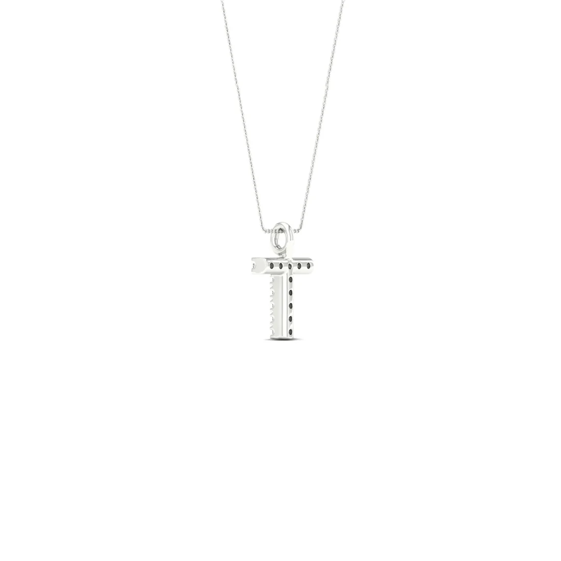 0.05CTW Lab Grown Diamond T Letter Pendant