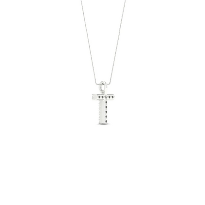 0.05CTW Lab Grown Diamond T Letter Pendant