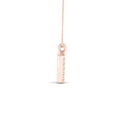 0.06 CTW Lab Grown Diamond M Letter Pendant