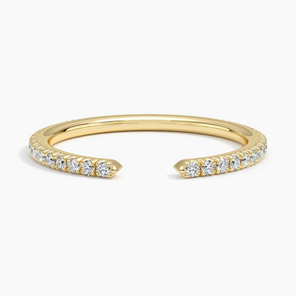 0.22CTW Open Shank Lab Grown Diamond Wedding Band