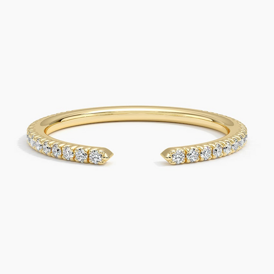 0.22CTW Open Shank Lab Grown Diamond Wedding Band