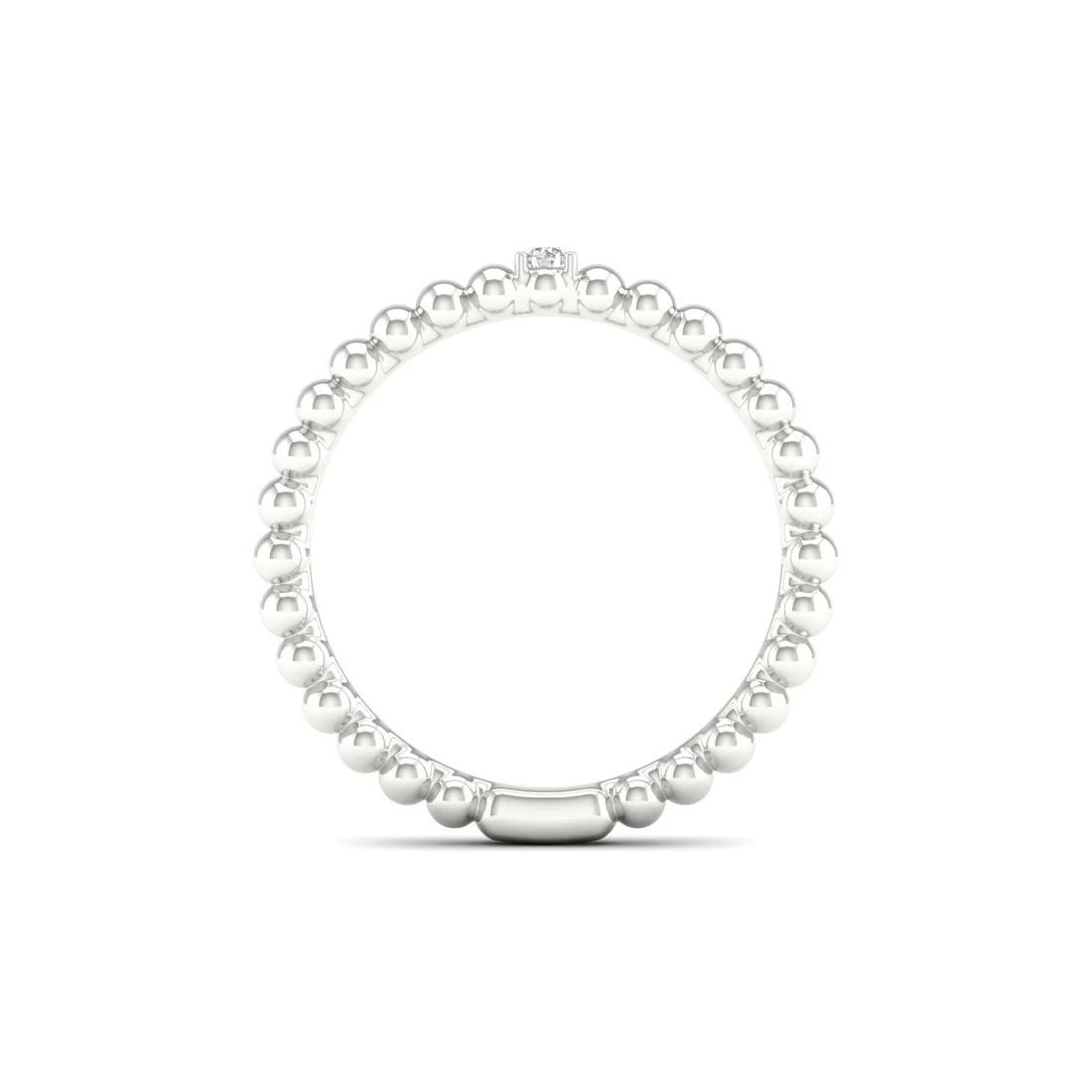 0.02Ctw Lab Grown Diamond Single Stone Stackable Wedding Band