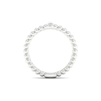 0.02Ctw Lab Grown Diamond Single Stone Stackable Wedding Band