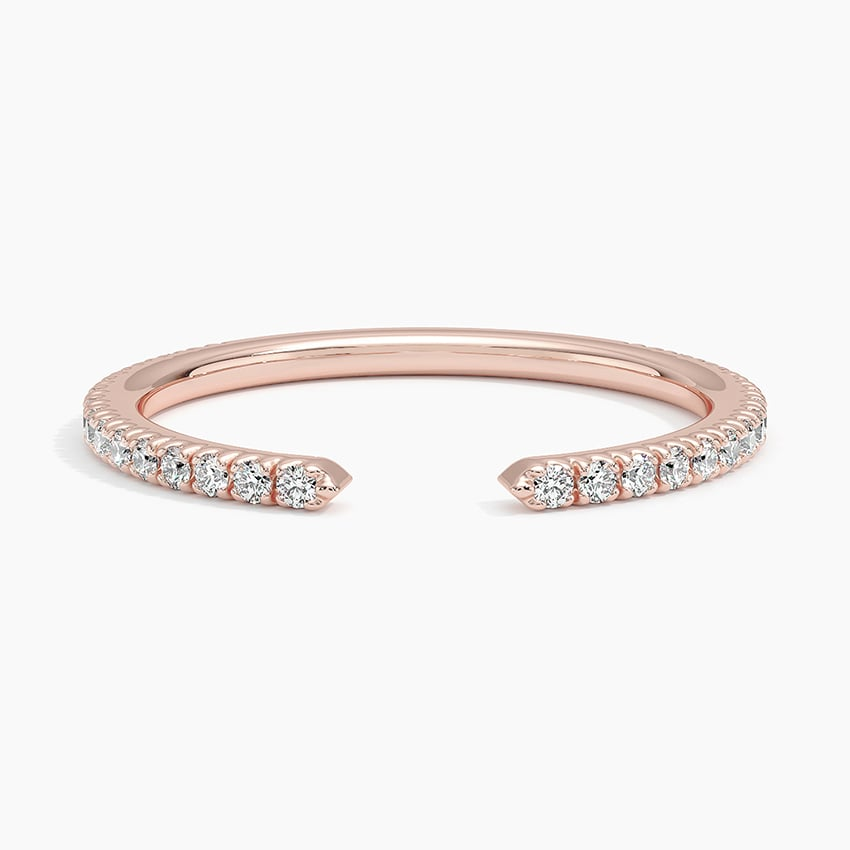 0.22CTW Open Shank Lab Grown Diamond Wedding Band