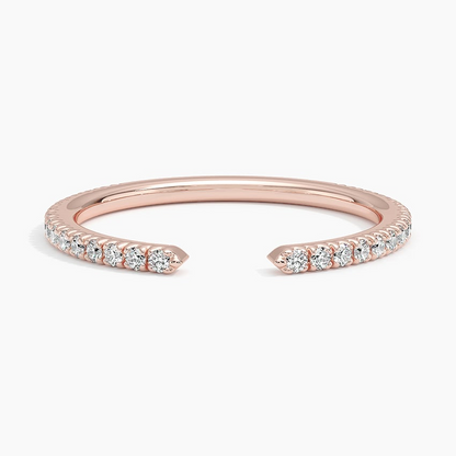 0.22CTW Open Shank Lab Grown Diamond Wedding Band