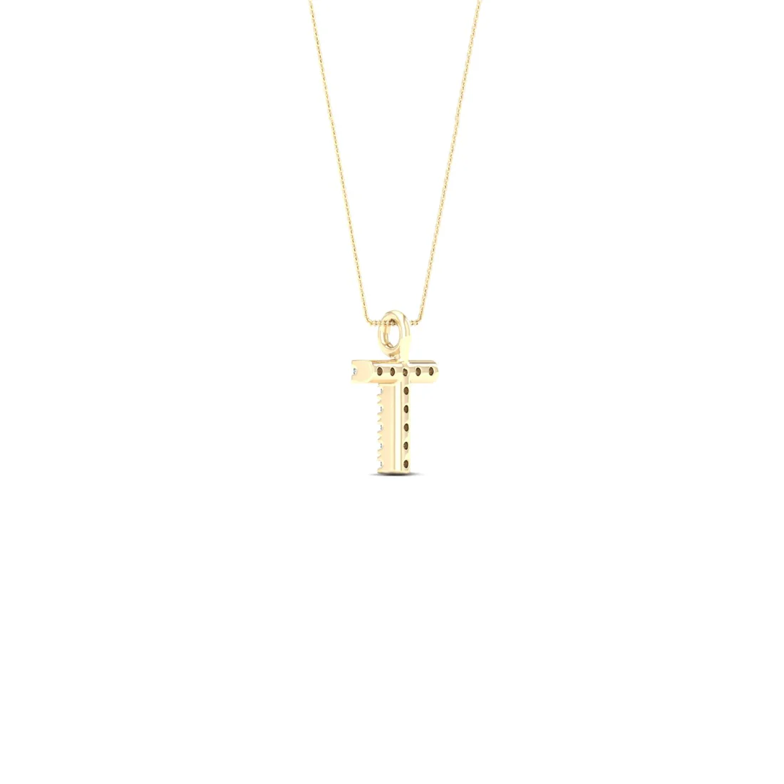 0.05CTW Lab Grown Diamond T Letter Pendant