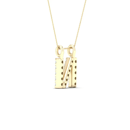 0.065 CTW Lab Grown Diamond N Letter Pendant
