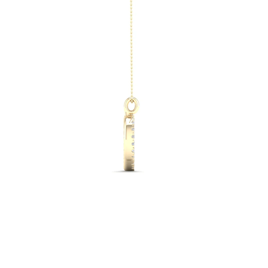 0.07CTW Lab Grown Diamond Q Initial Pendant