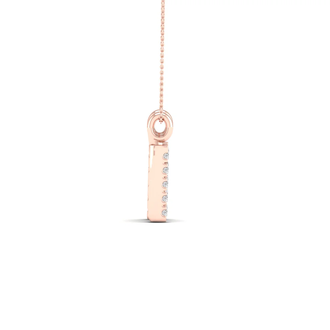 0.065 CTW Lab Grown Diamond N Letter Pendant