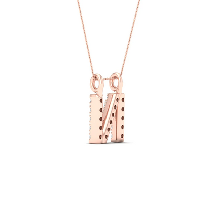 0.065 CTW Lab Grown Diamond N Letter Pendant