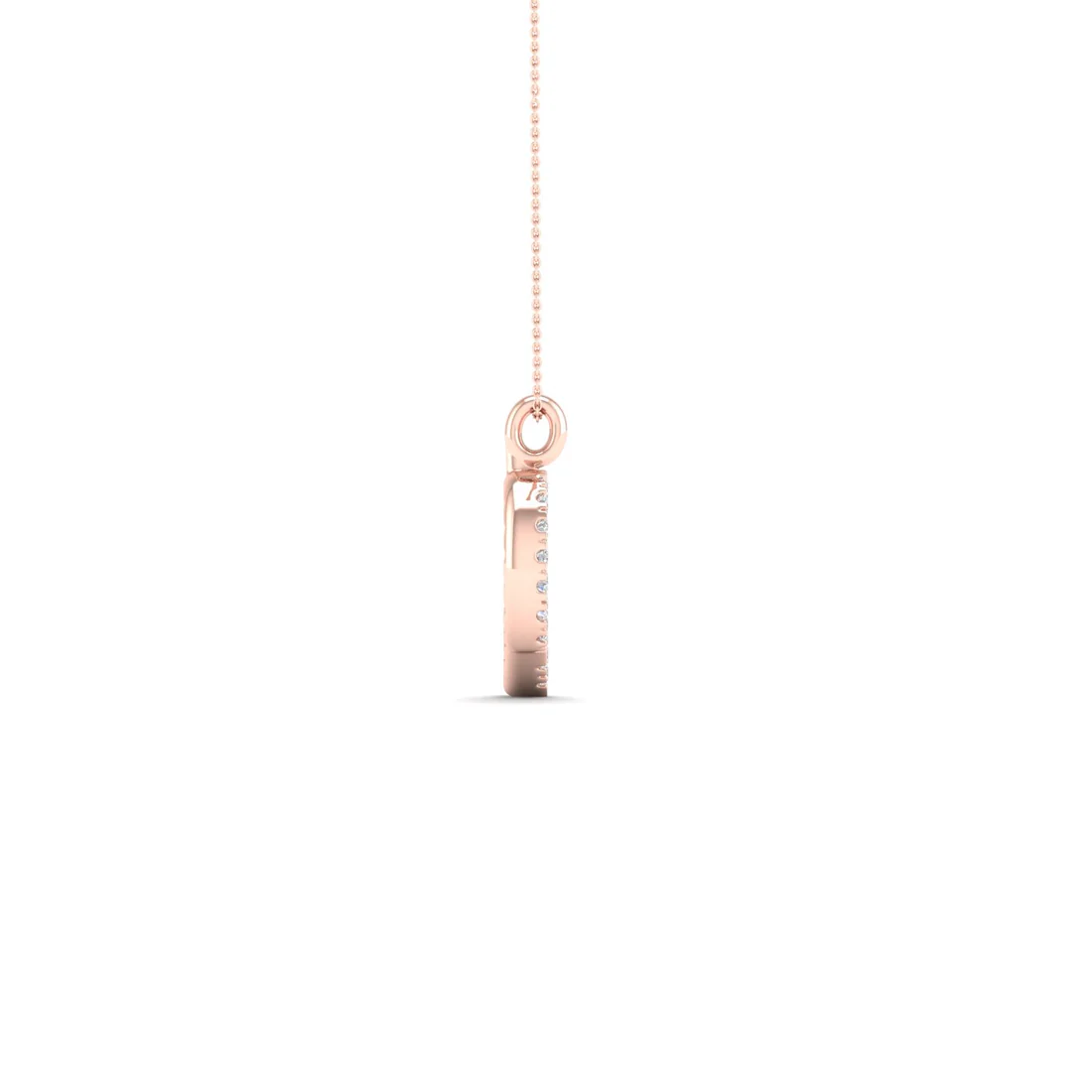 0.07CTW Lab Grown Diamond Q Initial Pendant