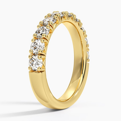 1.29CTW Half Eternity Lab Grown Diamond Wedding Band