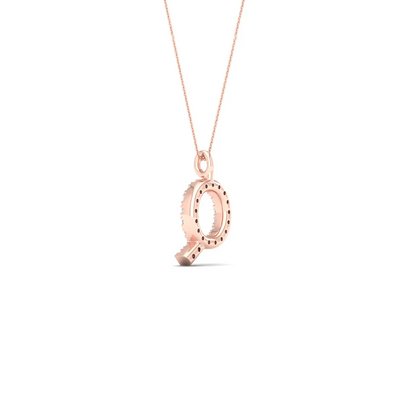 0.07CTW Lab Grown Diamond Q Initial Pendant