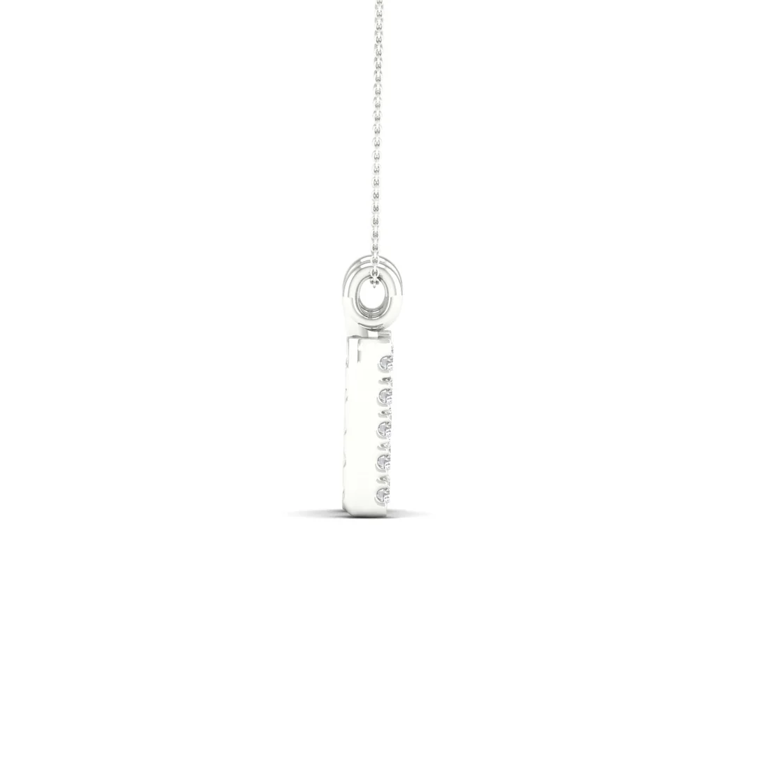 0.065 CTW Lab Grown Diamond N Letter Pendant