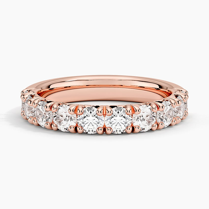 1.29CTW Half Eternity Lab Grown Diamond Wedding Band