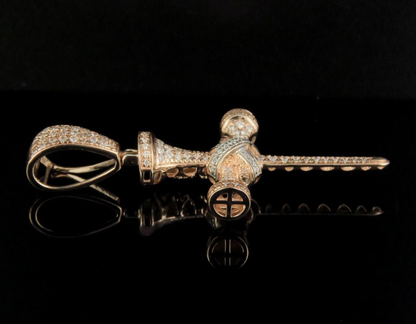 Customized Lab Grown Diamond Nail Cross Pendant