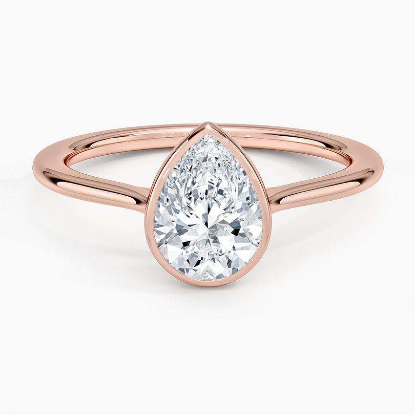 1 1/4CT Pear Lab Grown Diamond Gold Solitaire Ring