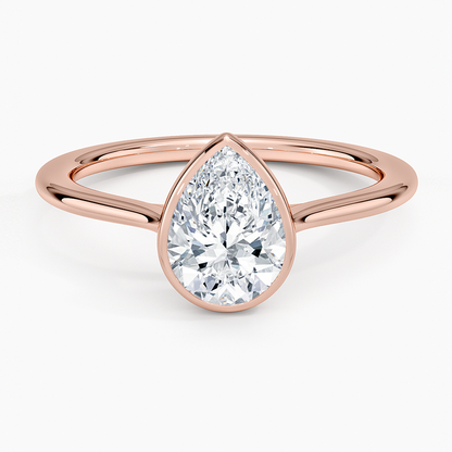 1 1/4CT Pear Lab Grown Diamond Gold Solitaire Ring