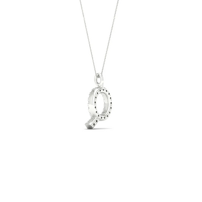 0.07CTW Lab Grown Diamond Q Initial Pendant
