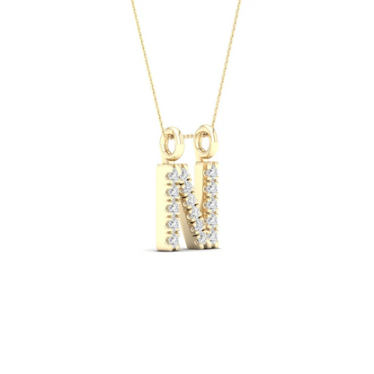 0.065 CTW Lab Grown Diamond N Letter Pendant