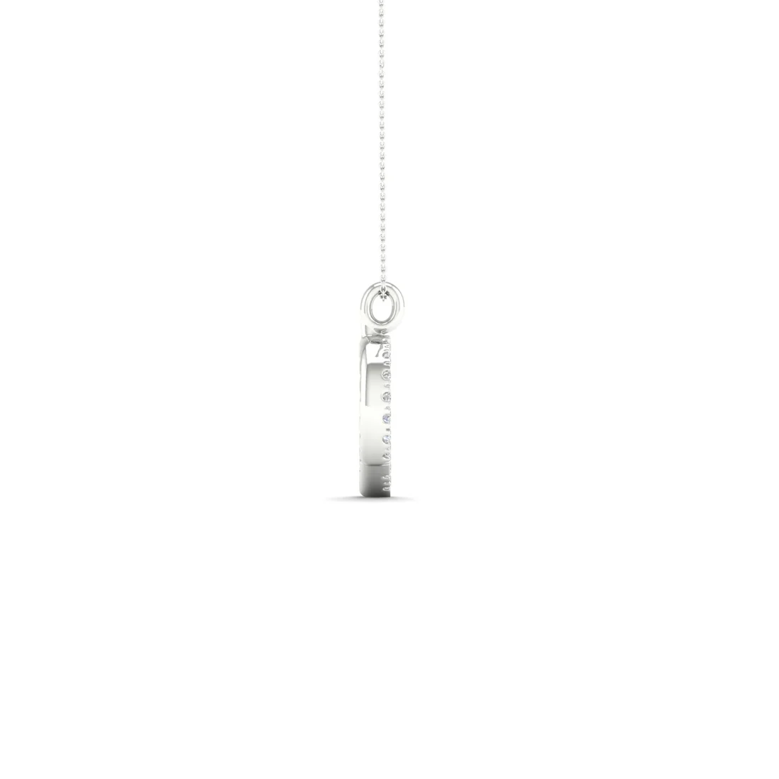 0.07CTW Lab Grown Diamond Q Initial Pendant