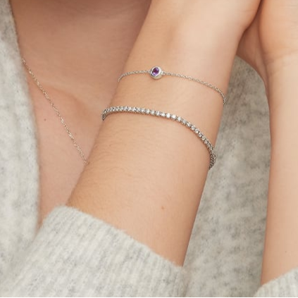 3CTW 6.5 inch Certified Lab Grown Diamond Simple Tennis Bracelet